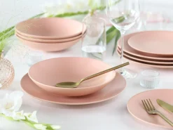 Soft Touch - Tellerset 12-tlg, Soft Touch - Tafelservice 12-tlg - Schwarz