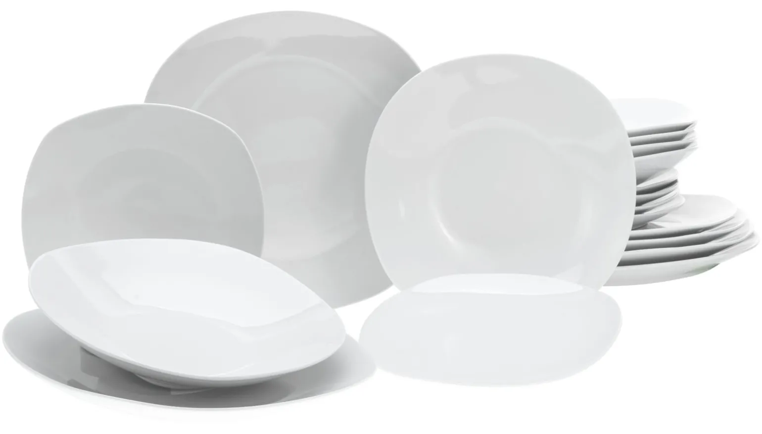Square - Tafelservice 18-tlg, Square - Tellerset 18-tlg - Weiss