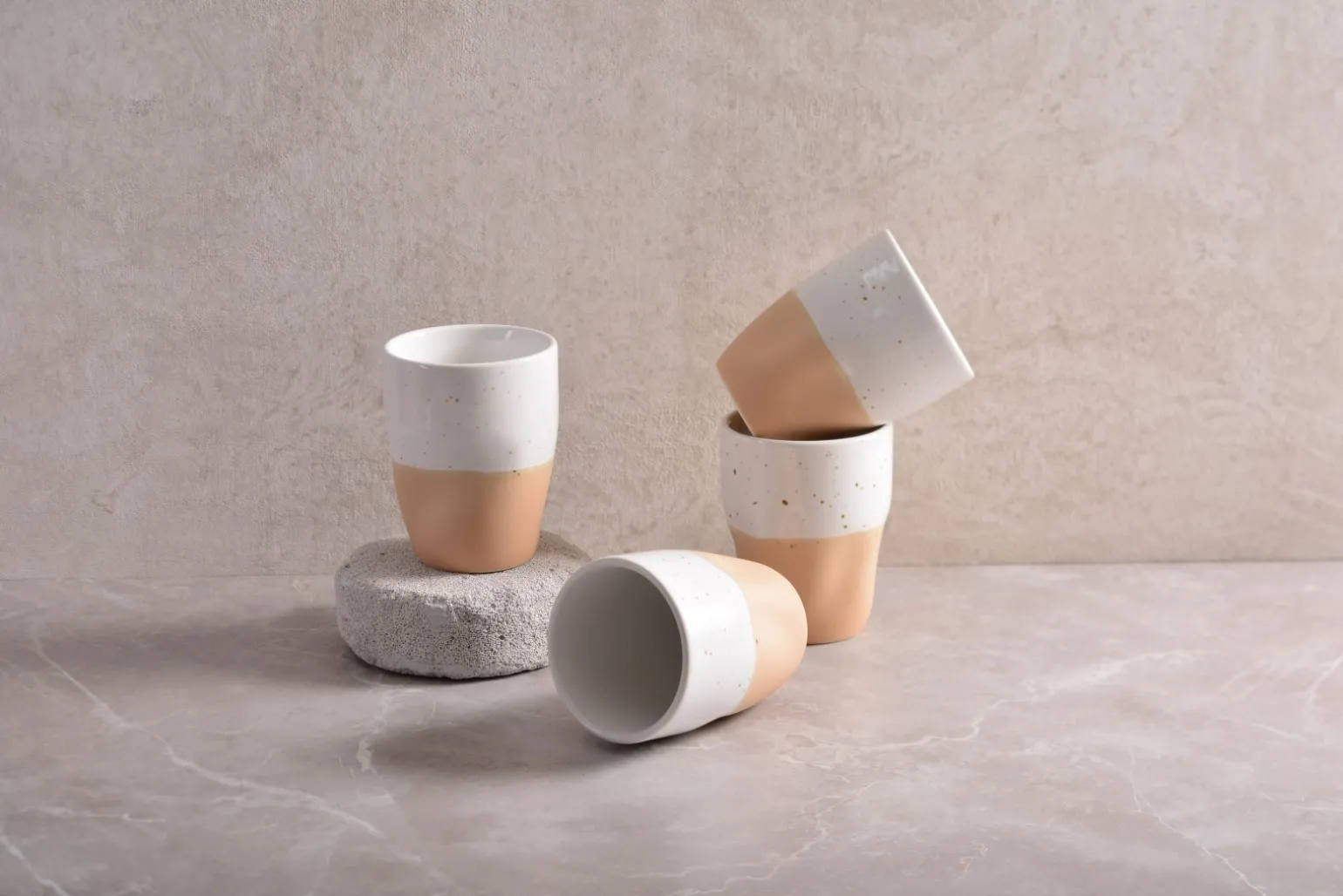 Squeezy - Kaffeebecher 4-tlg - Natural