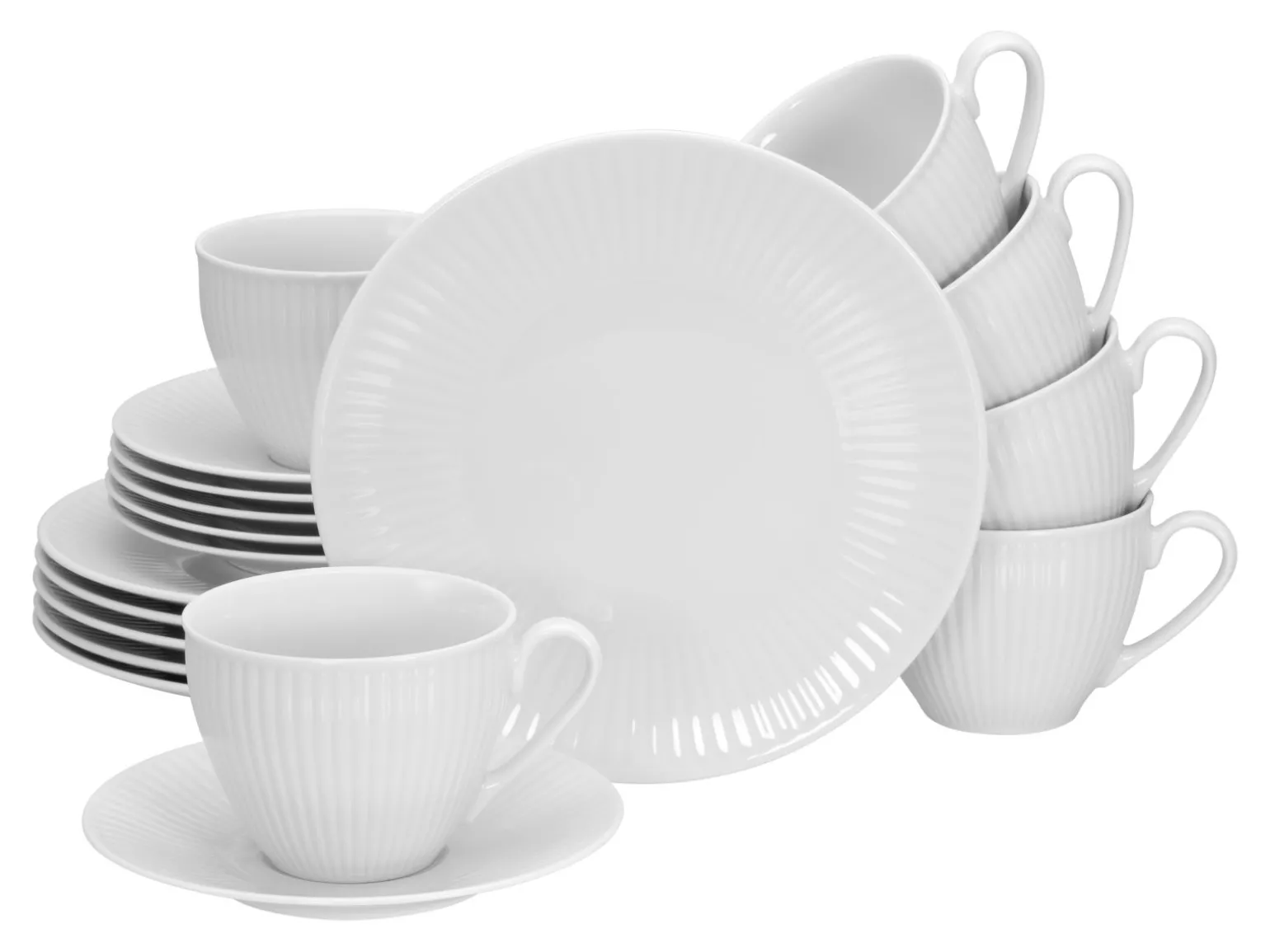 Valencia - Kaffeeservice 18-tlg - Weiss