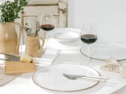 Vintage Nature - Pizzateller 4-tlg - Weiss