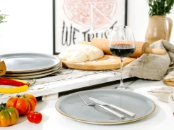 Vintage Nature - Pizzateller 4-tlg - Weiss