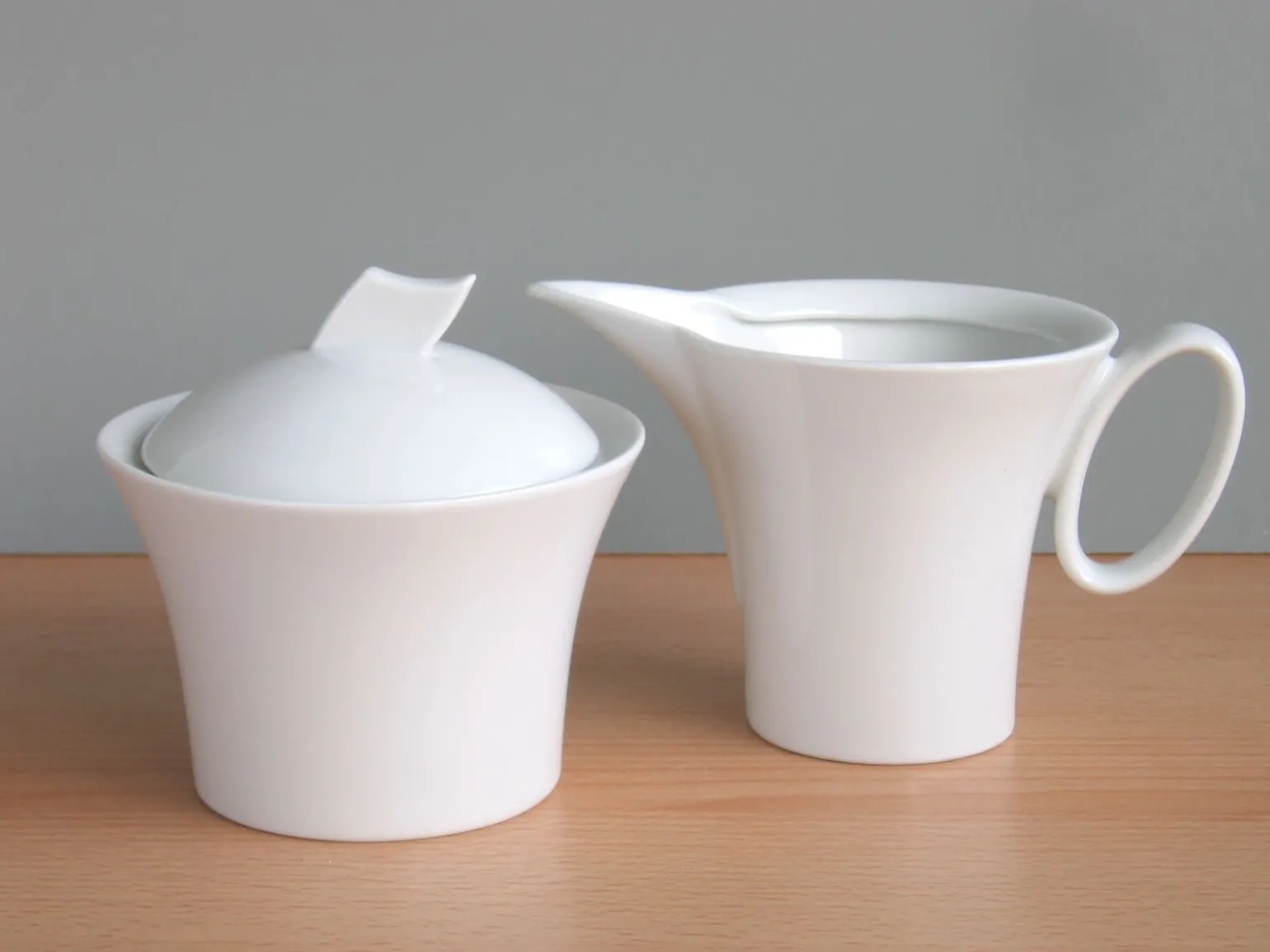 Wing - Milch und Zucker Set 2-tlg - Weiss