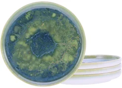 Yuki - Brotteller 4-tlg - Grün-blau