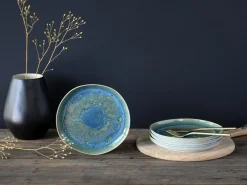 Yuki - Dessertteller 4-tlg - Grün-blau