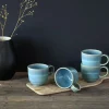 Yuki - Kaffeebecher 4-tlg - Grün-blau