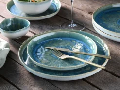 Yuki - Tellerset 8-tlg - Grün-blau
